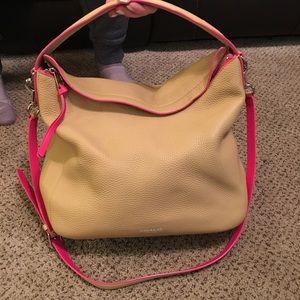 Coach large tan shoulder bag